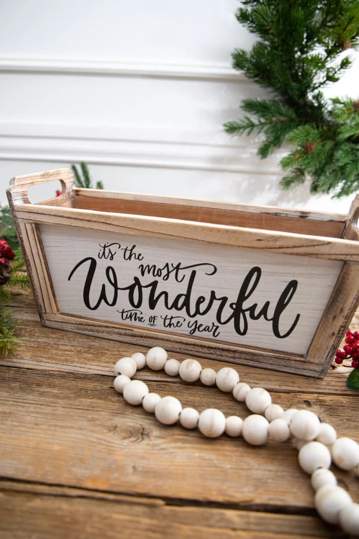 Decorator's Warehouse 16” Planter - It’s The Most Wonderful Time Of The Year