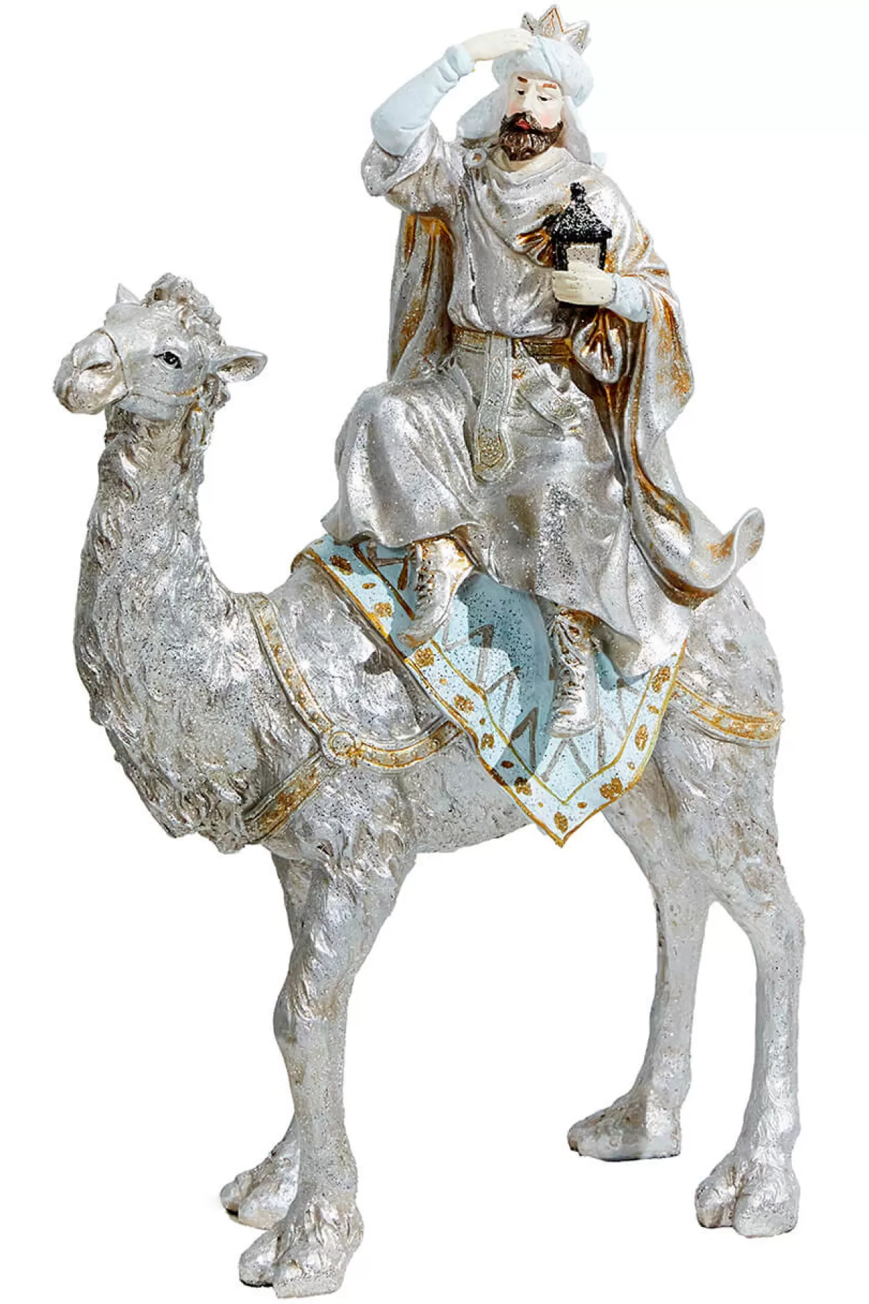 Decorator's Warehouse 16" Resin Renaissance Three Kings With Animals - Set Of 3