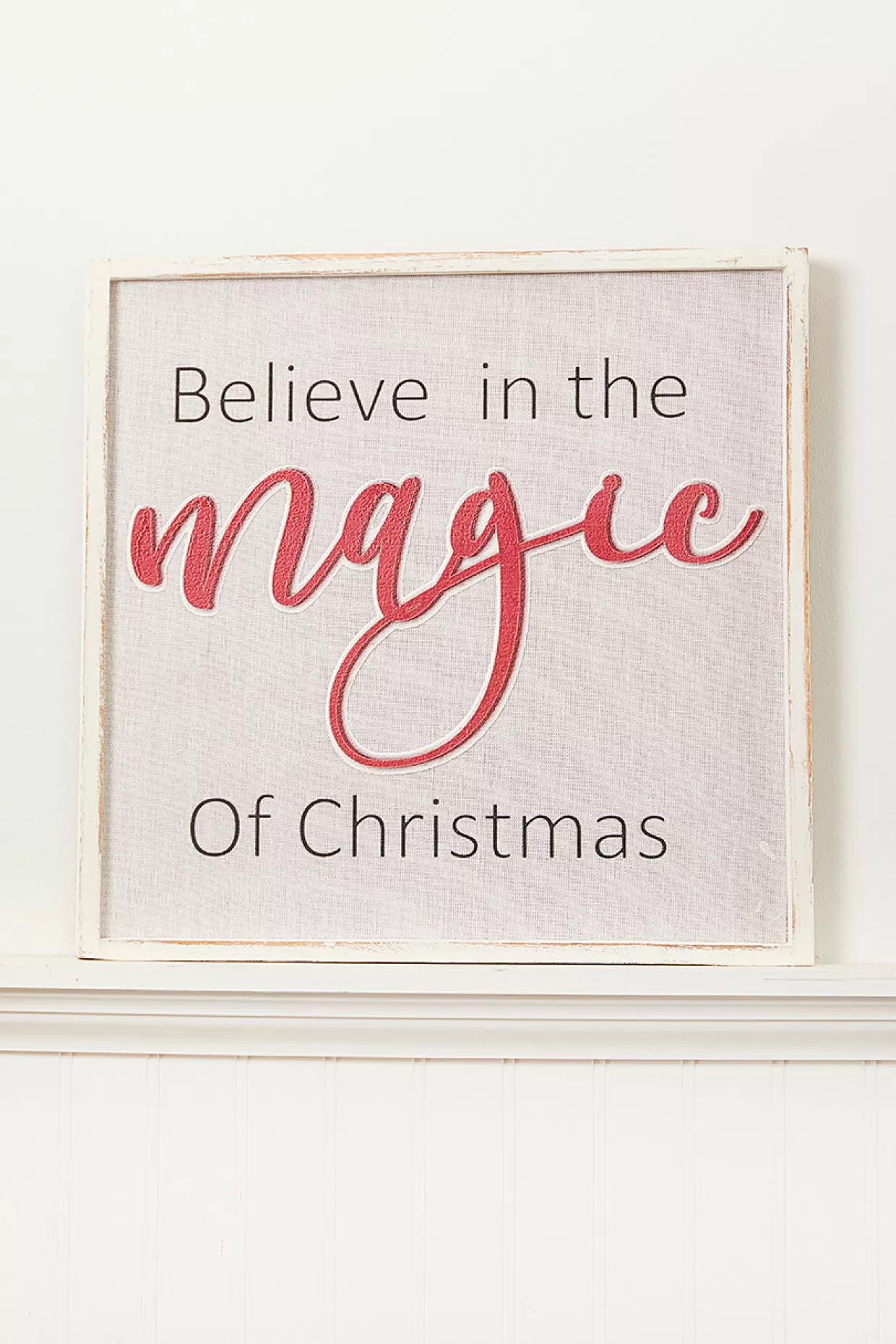 Decorator's Warehouse 16"x16" "Believe In The Magic Of Christmas" Wall Decor