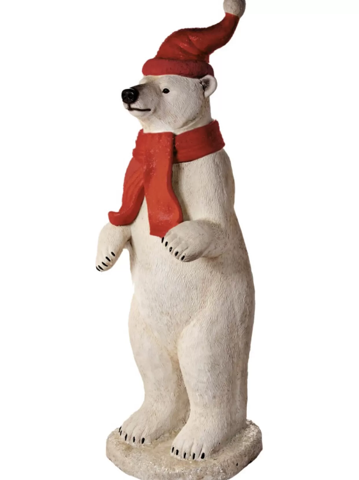 Decorator's Warehouse 45" Resin Standing Polar Bear With Scarf