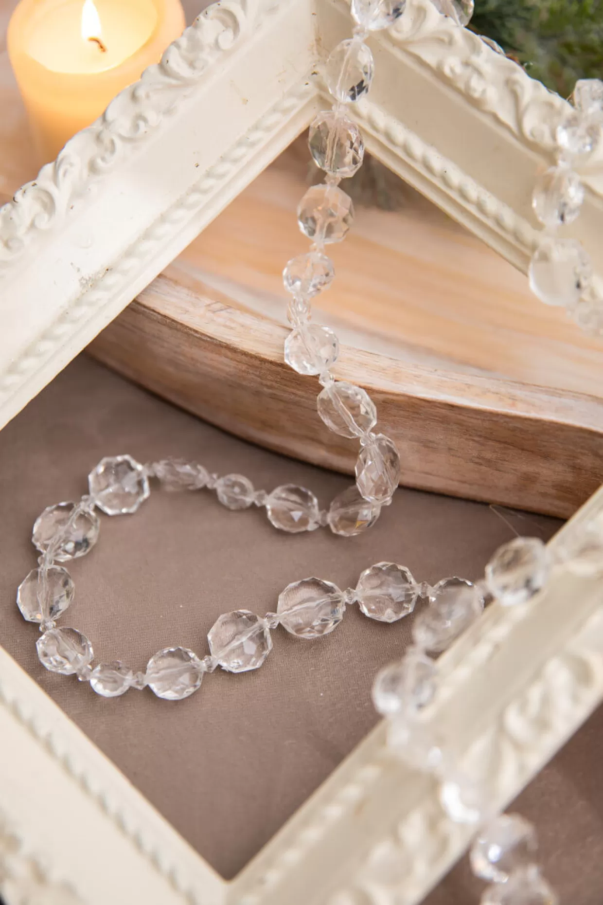 Decorator's Warehouse 48” Acrylic Crystal Clear Bead Garland