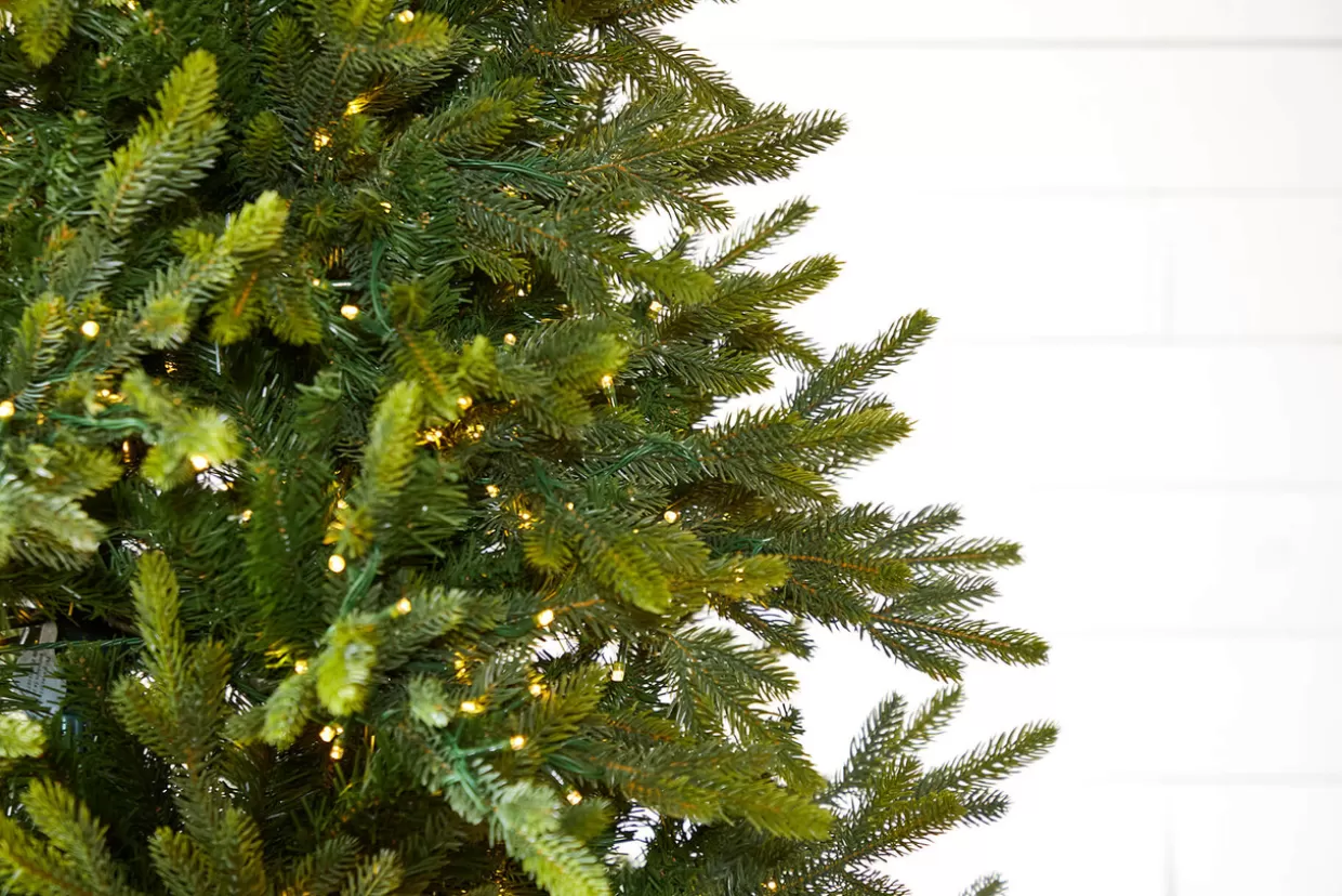 Decorator's Warehouse 7.5' Deluxe Trinity Pine Artificial Christmas Tree With 2000 Color-Changing Lights