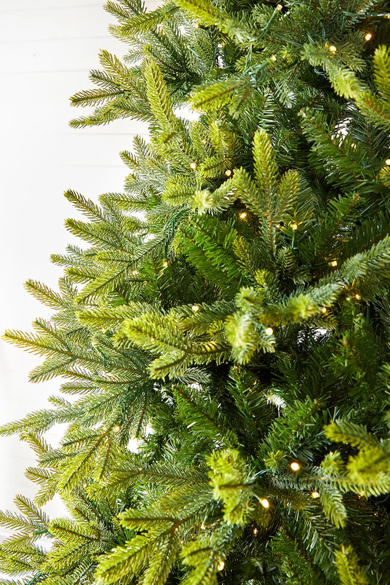 Decorator's Warehouse 7.5' Slim Trinity Pine Artificial Christmas Tree With 700 Color-Changing Lights