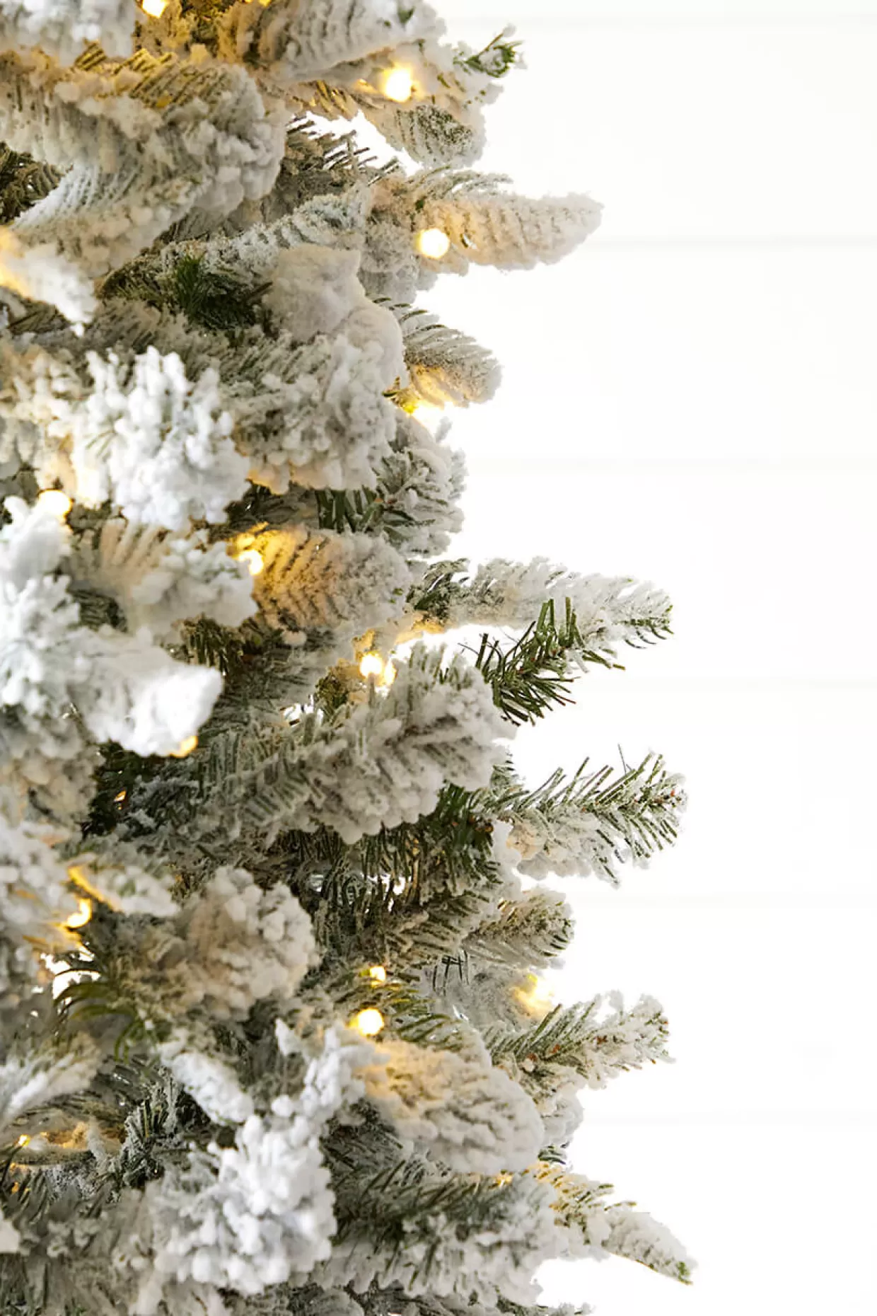 Decorator's Warehouse 7.5' Snowcrest Pencil Pine Artificial Christmas Tree With 500 Color-Changing Lights