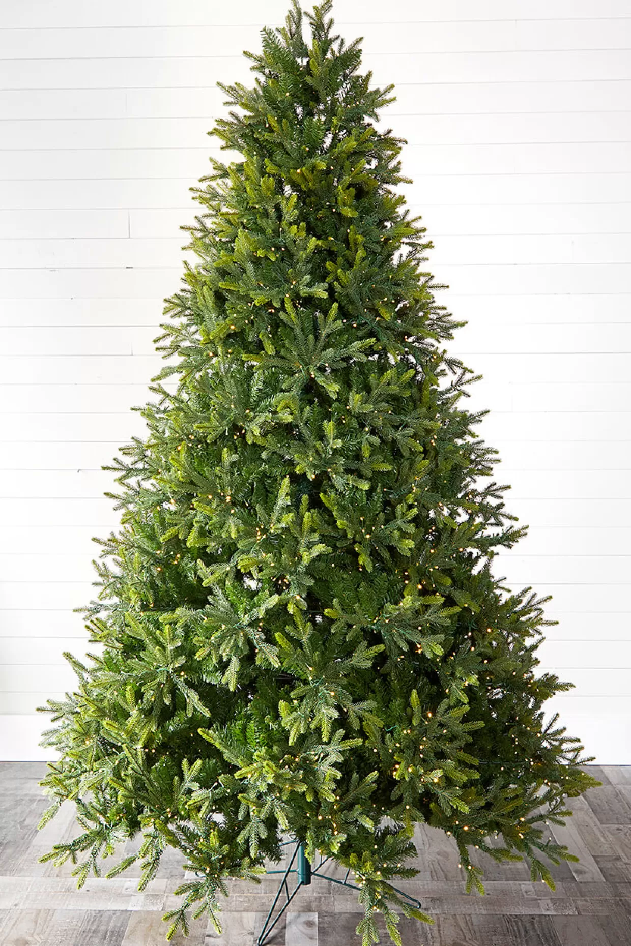 Decorator's Warehouse 9' Deluxe Trinity Pine Artificial Christmas Tree With 2850 Color-Changing Lights