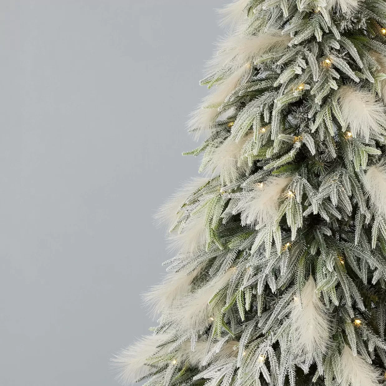Decorator's Warehouse 9' Pine And Pampas Artificial Christmas Tree With 700 Warm White LED Lights