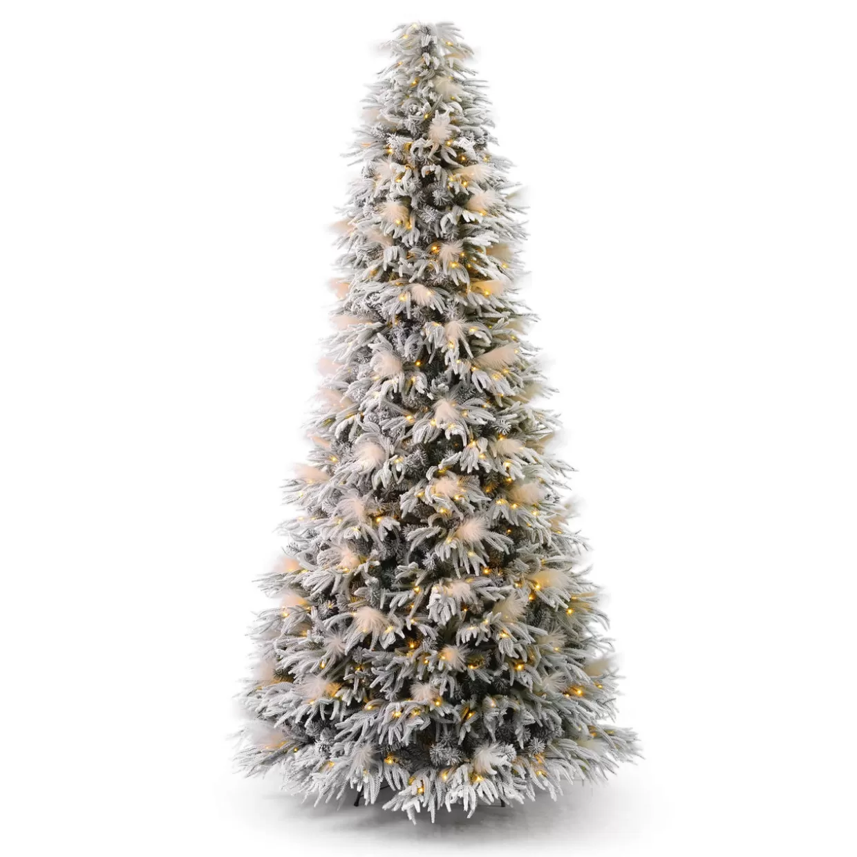 Decorator's Warehouse 9' Pine And Pampas Artificial Christmas Tree With 700 Warm White LED Lights