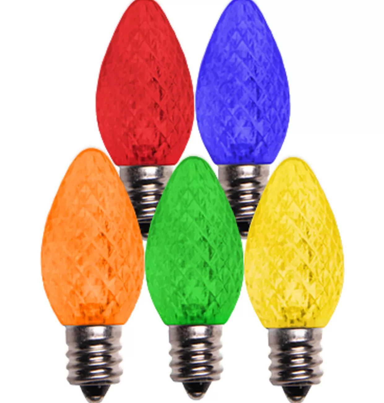 Decorator's Warehouse C7 Platinum Elite LED SMD Bulbs (25 Bulbs/bag) - Faceted, Multi