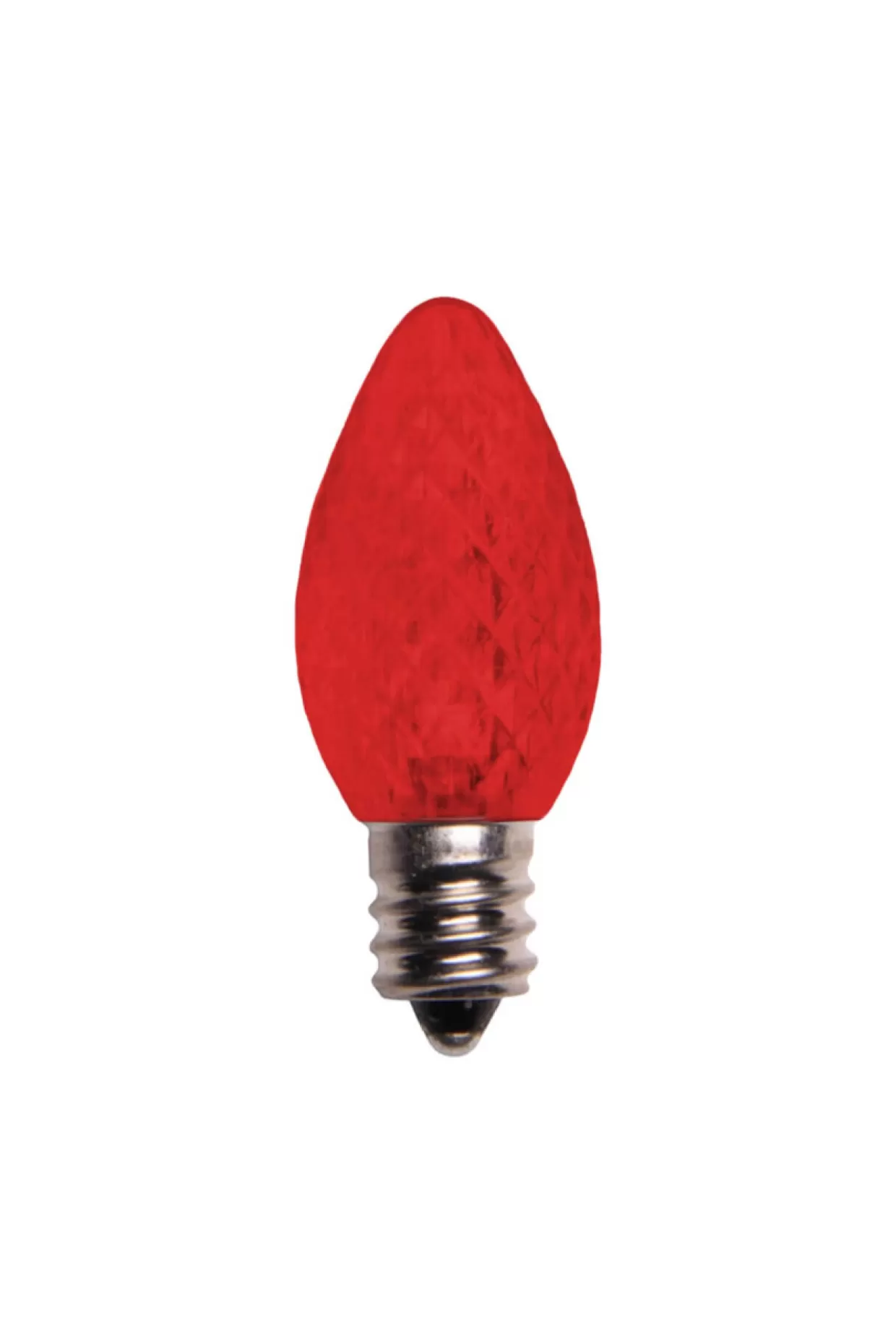 Decorator's Warehouse C7 Platinum Elite LED SMD Bulbs (25 Bulbs/bag) - Faceted, Red