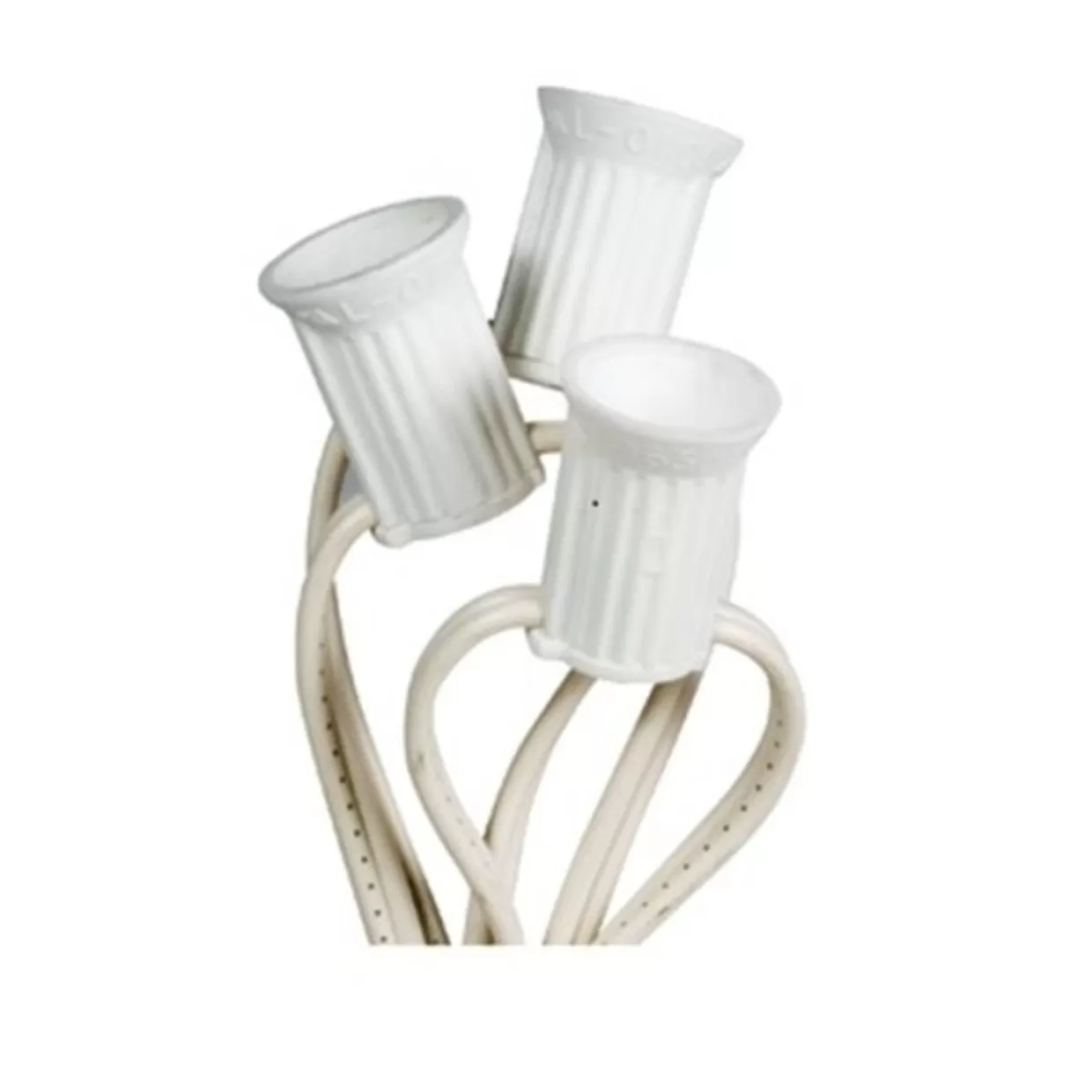 Decorator's Warehouse C9 Socket Cord - 100' 12" Spacing (White Wire)