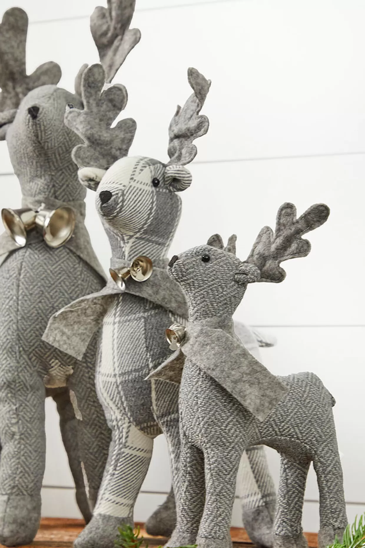 Decorator's Warehouse Country Fabric Reindeer - Set Of 3