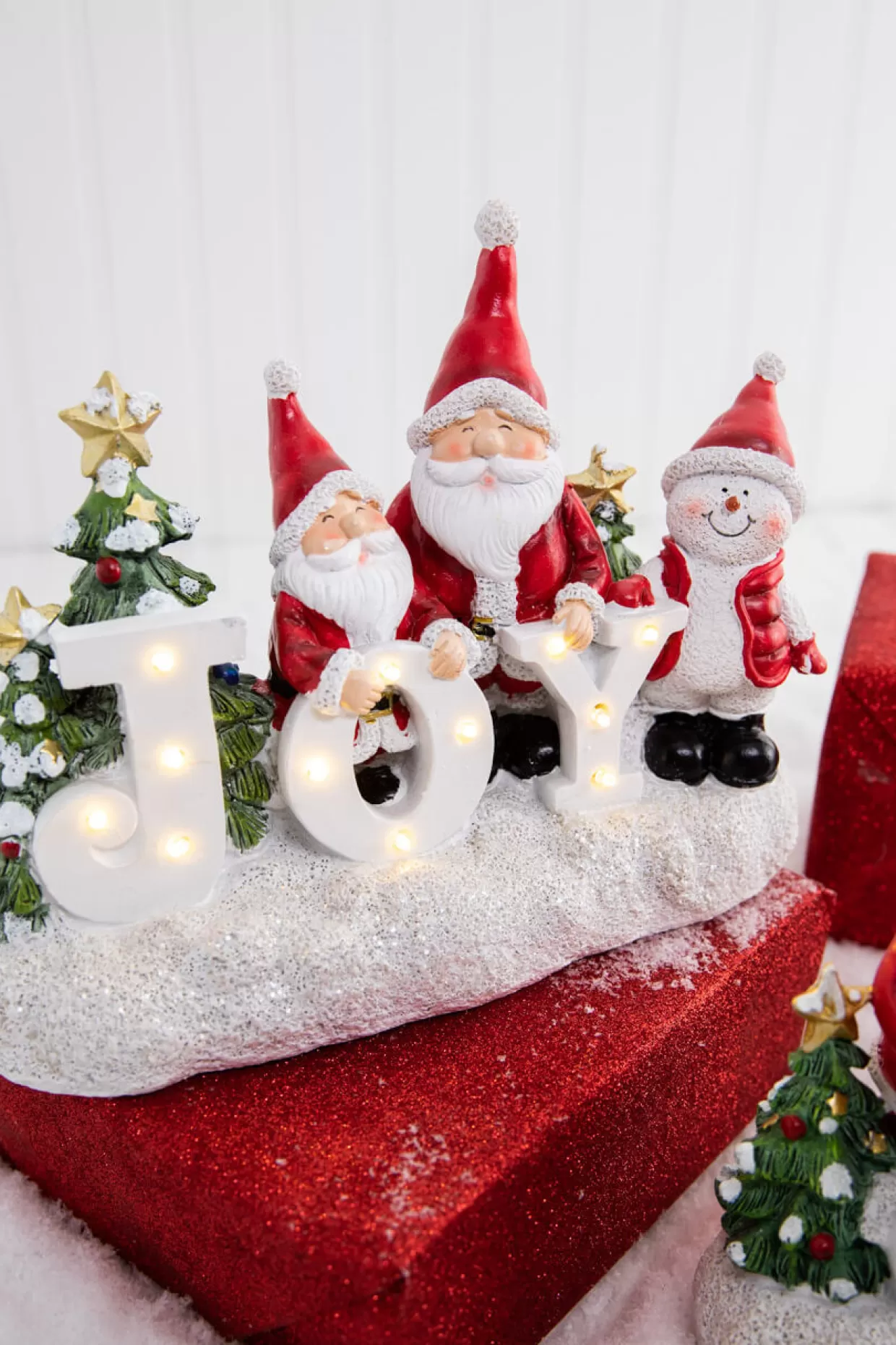 Decorator's Warehouse Lighted Holiday Resin Figure - Snowman On Right