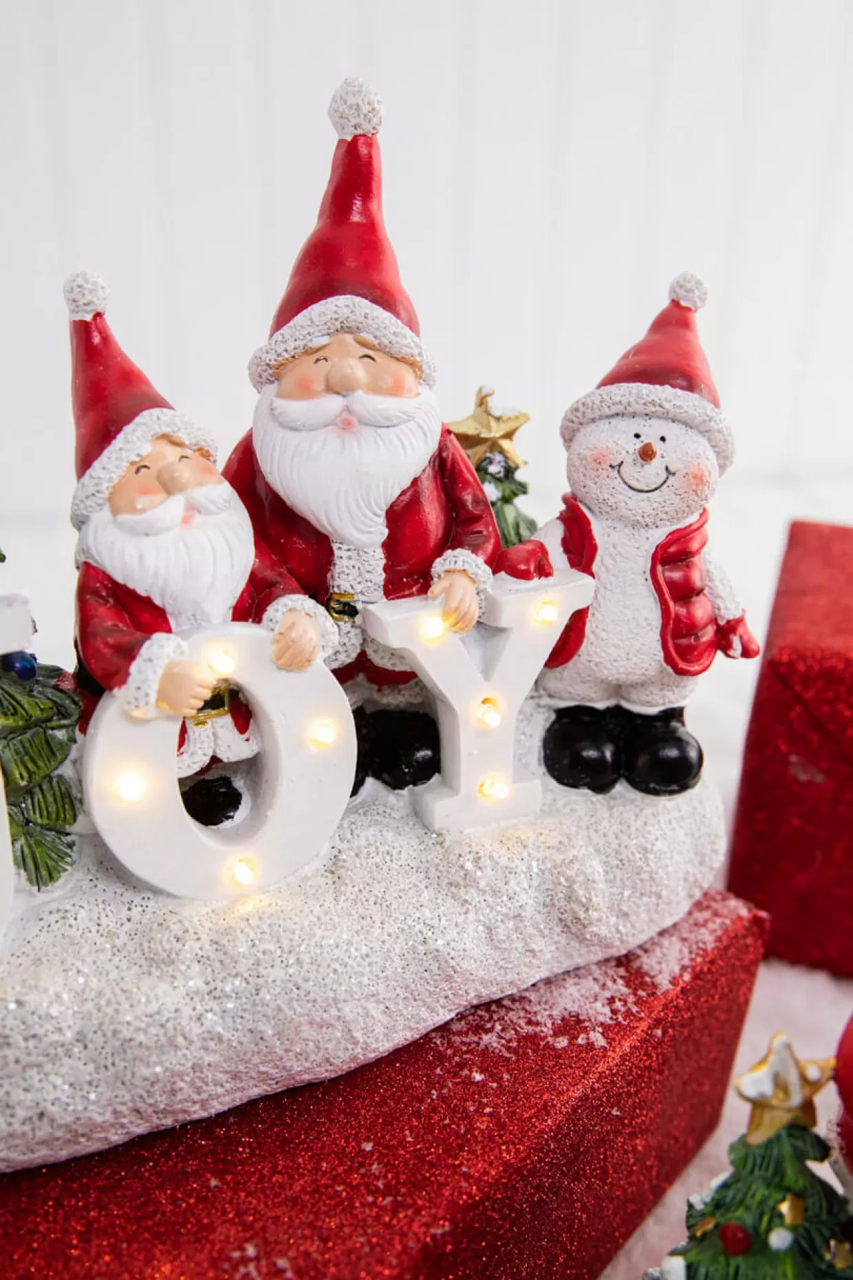 Decorator's Warehouse Lighted Holiday Resin Figure - Snowman On Right